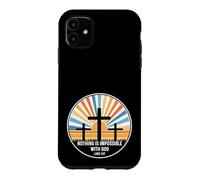 Luke 1:37 1 37 God Jesus Religious Nothing Impossible Cross Case for iPhone 11