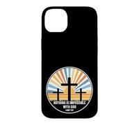 Luke 1:37 1 37 God Jesus Religious Nothing Impossible Cross Case for iPhone 14 Plus