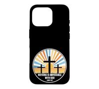 Luke 1:37 1 37 God Jesus Religious Nothing Impossible Cross Case for iPhone 16 Pro
