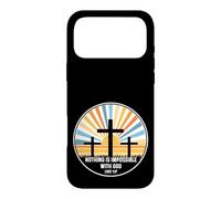 Luke 1:37 1 37 God Jesus Religious Nothing Impossible Cross Case for iPhone 17 Pro Max