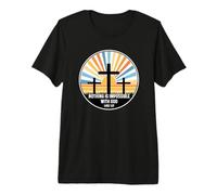 Luke 1:37 1 37 God Jesus Religious Nothing Impossible Cross Premium T-Shirt