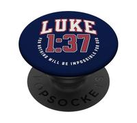 Luke 1:37 For Nothing Will Be Impossible for God Catholic PopSockets Adhesive PopGrip