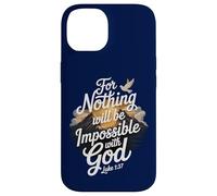 Luke 1:37 Impossible with God Christian Religious Verse Case for iPhone 14