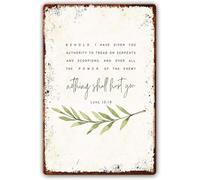 Luke 10:19 Bible Quote Wall Decor Scripture Art I Have Given You Authority To Walk On Serpents And Scorpions, Nothing Will Harm 8"x12"