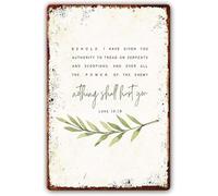 Luke 10:19 Bible Quote Wall Decor Scripture Wall Art I Have Given You Authority To Walk On Serpents And Scorpions, Nothing Will Harm You Decor 8 X 12 Inch