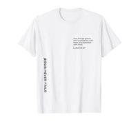 Luke 18:27, The Things are Possible with God, Christian Value Graphic T-Shirt, Men, White, S