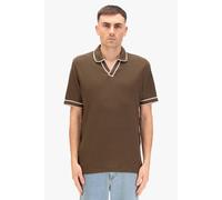 Luke 1977 Men's Krakatoa Open Neck Polo in Khaki | Size: XL Luke 1977 Khaki XL