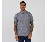Luke 1977 Mens Linen Shirt in Navy - Size Small