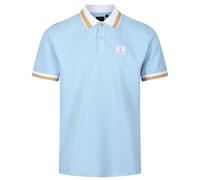 LUKE 1977 Mens Makati Honeycomb Textured Polo Size: Extra Large, Colour: Sky Blue