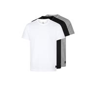 LUKE 1977 Boys Reco Crew Three Pack T-Shirts Black/Mid Marl Grey/White 14/15Y