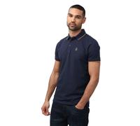 Luke 1977 Mens Ricky Gold Detail Tipped Polo Shirt - Navy - S - Navy