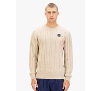 Luke 1977 Mitcham Cable Knit Jumper - Stone - XXLarge