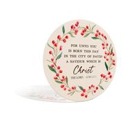 Luke 2:11 Christmas Saviour Metal Warm Aluminum Sign Wall Decor for Chapel, Café, Bookstore, Community Room, Gift Shop, Living Room - 8x8 Inches Faith-Themed Wall Decor (25286)