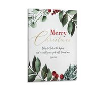Luke 2 Glory To God Christmas Bible Wall Art Paintings Canvas Prints Poster Artwork for Living Room Bedroom Bathroom Office Home Decor 12x18inch(30x45cm)