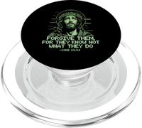 Luke 23:34 Forgive Them Faith Sacred Message Cross Scripture PopSockets PopGrip for MagSafe