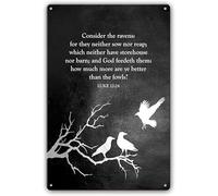 Luke 5.9:24 Metal Sign Bible Quote Wall Decor Scripture Wall Art Paintings Man Cave Bar Signs For Bedroom Aesthetic Painting Art For Home Artwork Decorative Gifts Metal Tin Sign 6x8 Inch