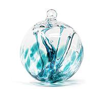 Luke Adams Handmade Glass Gazing Balls for Garden on Clearance - Hand Blown Glass Gazing Ball for Yard Décor - Decorative Garden Globe (Recycle Teal)