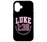 Luke Behold the Handmaid of the Lord Catholic Bible Verses Case for iPhone 16