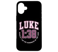Luke Behold the Handmaid of the Lord Catholic Bible Verses Case for iPhone 16 Plus