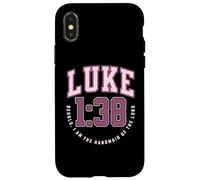 Luke Behold the Handmaid of the Lord Catholic Bible Verses Case for iPhone X/XS