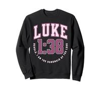 Luke Behold the Handmaid of the Lord Catholic Bible Verses Sweatshirt