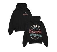 Luke Combs Getting Old Spellout Hoodie, Black, Black, XXL