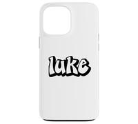 Luke Graffiti Personalized Name Black White Lettering Case for iPhone 13 Pro Max