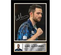 Luke Humphries Darts Poster Print - Cool Hand Luke Professional Darts Player Signature Style Wall Art - PDC World Champion Memorabilia Gift for Darts Fans, A4 Poster Print (297x210mm)