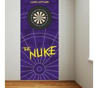 Luke Littler Dart Board Backdrop - Purple Camo The Nuke Wall Sticker (240cm Height x 100cm Width)