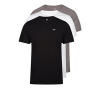 LUKE Magic 3 Pack T-Shirt, Black/White/Grey (UK, Alpha, L, Regular, Regular, Black/White/Grey)