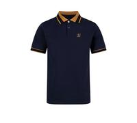 LUKE Makati Detailed Polo Shirt Navy Gold