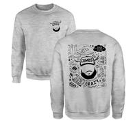 Luke Music Pocket Doodle Combs Western Country Fast Car Jumper - Crew Neck Jumper Set-in Classic Sweater 100% Cotton Long Sleeve - Big & Tall Options Available - Sports Grey - XL