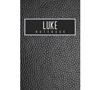 Luke Notebook: Personalised gift notebook for Luke: Beautiful black leather effect notebook notepad: Handy 6x9in size.