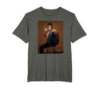 Luke Perry Beverly Hills 90210 Actor by Michael Grecco T-Shirt, Men's Big and Tall, Asphalt Grey, 2X Tall