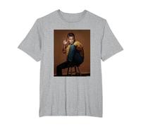 Luke Perry Beverly Hills 90210 Actor by Michael Grecco T-Shirt, Men's Big and Tall, Heather Grey, 2X Tall