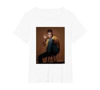 Luke Perry Beverly Hills 90210 Actor by Michael Grecco T-Shirt, Women's Plus, White, 2X
