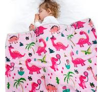 Lukeight Dinosaurs Blanket with Cartoon Dinosaurs Pattern on Both Sides, Fluffy Cozy Flannel Blanket for Teens and Kids, Soft and Warm Throw Blanket for Couch, Bed, Sofa - 30x40 Inches