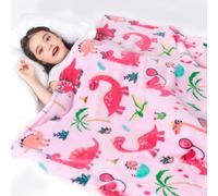 Lukeight Dinosaurs Blanket with Cartoon Dinosaurs Pattern on Both Sides, Fluffy Cozy Flannel Blanket for Teens and Kids, Soft and Warm Throw Blanket for Couch, Bed, Sofa - 50x60 Inches