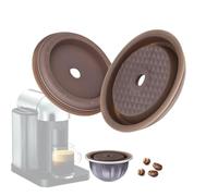 LUKELI 2 Pack Vertuo Reusable Capsule Vertuo Pods Reusable Coffee Capsule Lid for VertuoLine Refill Vertuoline Pod Fits for N Espresso Vertuo (2pcs Silicone Lid)