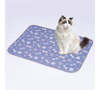 Lukery 2 Pack Washable Pee Pads for Dogs, Waterproof Reusable Dog Pee Pads Non-Slip Soft Pet Diaper Pads Fast Drying Puppy Training Pads for Potty Crate, Home,Travel, Car (M:(60 * 45cm),Blue Bone)