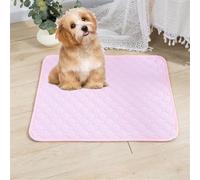 Lukery 2 Pack Washable Pee Pads for Dogs, Waterproof Reusable Dog Pee Pads Non-Slip Soft Pet Diaper Pads Fast Drying Puppy Training Pads for Home,Travel, Car (XXL(150 * 90cm),Light Pink)