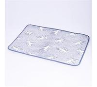 Lukery 2 Pack Washable Pee Pads for Dogs, Waterproof Reusable Dog Pee Pads Non-Slip Soft Pet Diaper Pads Fast Drying Puppy Training Pads for Potty,Travel, Car (L:(70 * 50cm),White Crown)