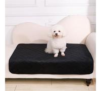 Lukery 2 Pack Washable Pee Pads for Dogs, Waterproof Reusable Dog Pee Pads Non-Slip Soft Pet Diaper Pads Fast Drying Puppy Training Pads for Potty Crate, Travel, Car (S(50 * 35cm),Black)