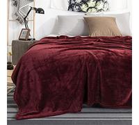 Lukery Blankets for Winter Luxury Fleece Throw Super Soft Warm Blanket Fluffy Cozy Quilts for Bed and Couch Lightweight Throw Fit All Season (70x100,Burgundy)