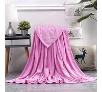 Lukery Blankets for Winter Luxury Fleece Throw Super Soft Warm Blanket Fluffy Cozy Quilts for Large Sofas Beds Armchairs Couches Travel (50x70cm,Pink)