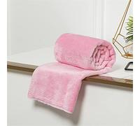 Lukery Blankets for Winter Luxury Solid colours Fleece Throw Super Soft Warm Blanket Fluffy Cozy Quilts for Bedroom, Couch, Travel, Kids, Bedroom Accessories (50x70,Pink)