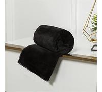 Lukery Blankets for Winter Luxury Solid colours Fleece Throw Super Soft Warm Blanket Fluffy Cozy Quilts for Bedroom, Couch, Travel, Kids, Bedroom Accessories (50x70,Black)