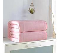 Lukery Blankets for Winter Plain Fleece Throw Super Soft Warm Flannel Blanket Fluffy Cozy Quilts for Bedroom, Couch, Travel, Kids, Bedroom Accessories (100x120cm,Light pink)