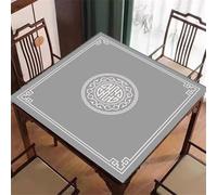 Lukery Chinese Style Thickened Square Mahjong Mat for Table (Gray,85x85cm)