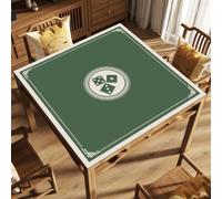Lukery Chinese Style Thickened Square Mahjong Mat for Table (Green,100x100cm)